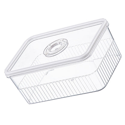 Refrigerator Storage Box with Lids Plastic Transparent Sealed Fridge Food Storage Containers for Fruits Vegetables M