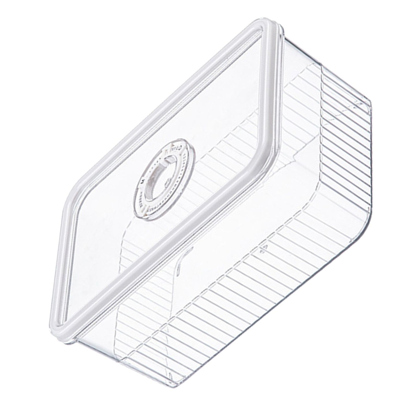 Refrigerator Storage Box with Lids Plastic Transparent Sealed Fridge Food Storage Containers for Fruits Vegetables M