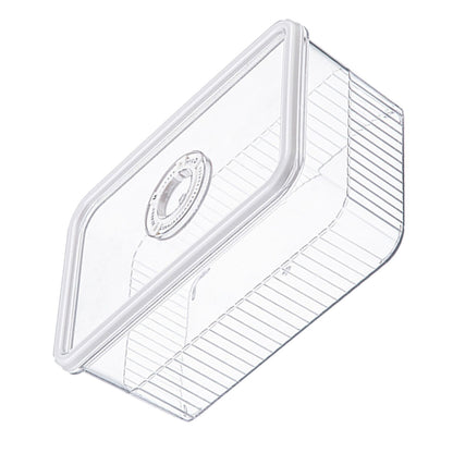 Refrigerator Storage Box with Lids Plastic Transparent Sealed Fridge Food Storage Containers for Fruits Vegetables M