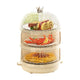 Dust Proof Food Storage Box Multi Functional Sealed Food Storage Container for Summer 3 Layers