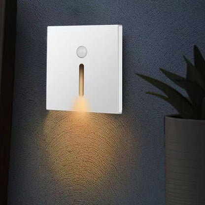 LED Motion Sensor Night Light ABS Small LED Induction Lamp for Bedside Corridor Hallway White