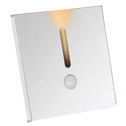 LED Motion Sensor Night Light ABS Small LED Induction Lamp for Bedside Corridor Hallway White