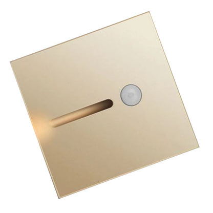 LED Motion Sensor Night Light ABS Small LED Induction Lamp for Bedside Corridor Hallway Gold