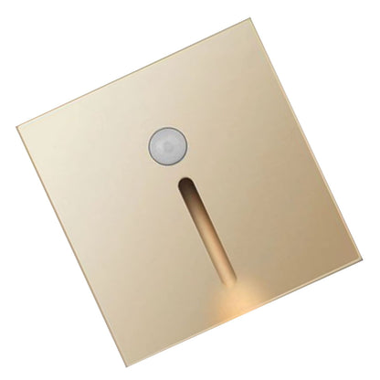 LED Motion Sensor Night Light ABS Small LED Induction Lamp for Bedside Corridor Hallway Gold