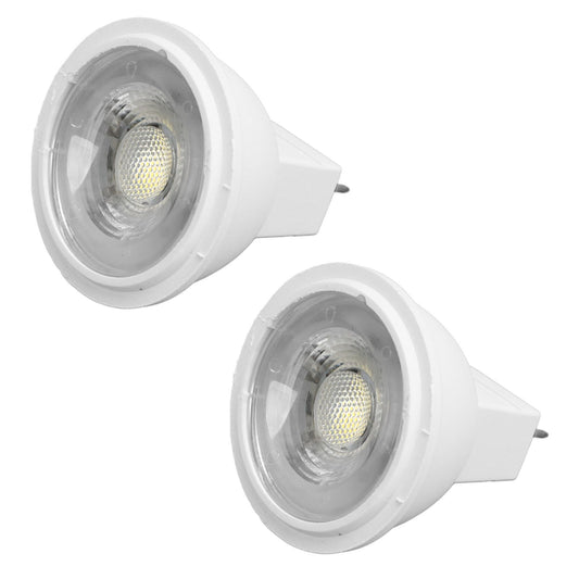 2Pcs MR11 Light Bulb High Brightness 3W 110V Faster Heat Dissipation GU4 Spotlight Bulbs for Landscape Lighting Bedroom Kitchen White Light