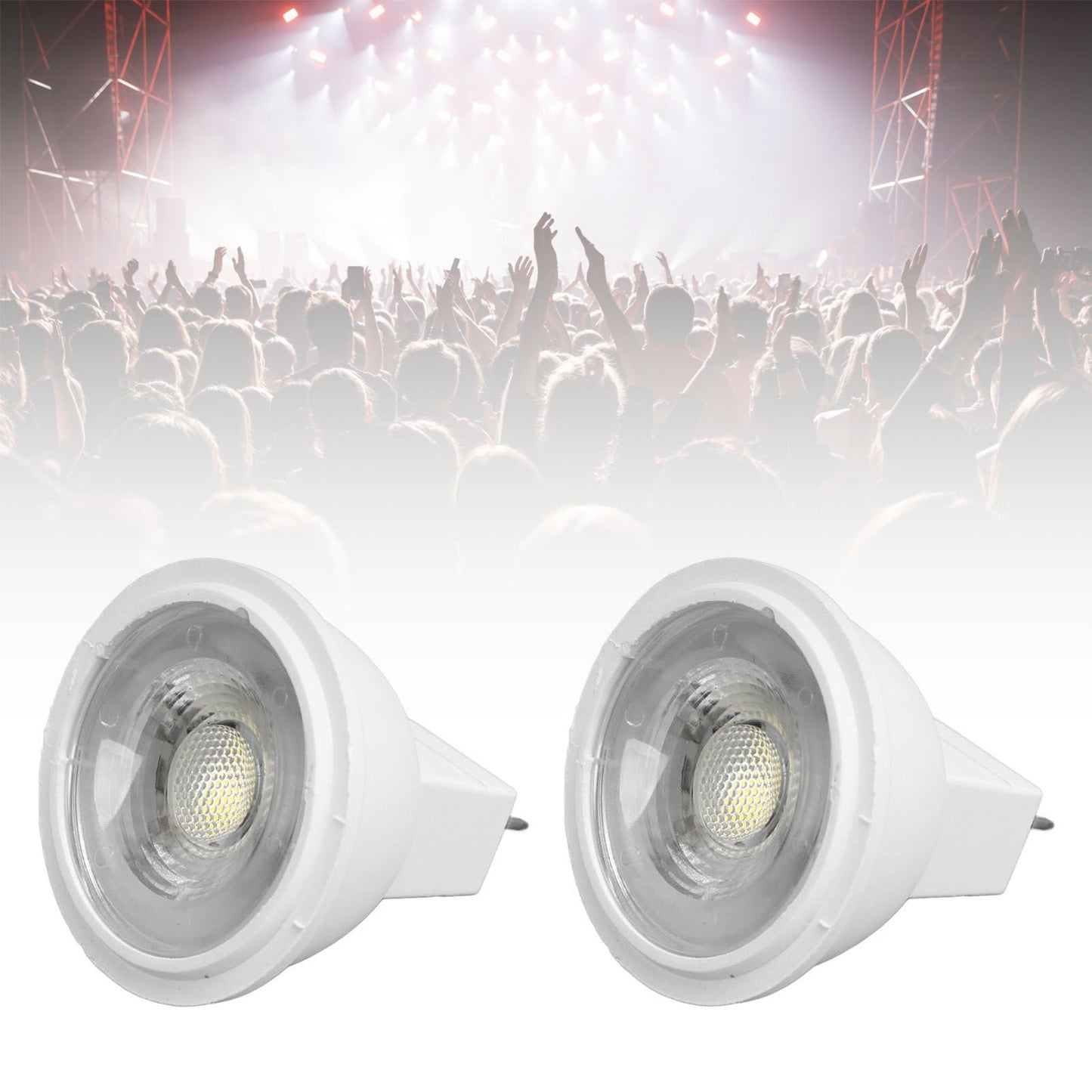 2Pcs MR11 Light Bulb High Brightness 3W 110V Faster Heat Dissipation GU4 Spotlight Bulbs for Landscape Lighting Bedroom Kitchen White Light