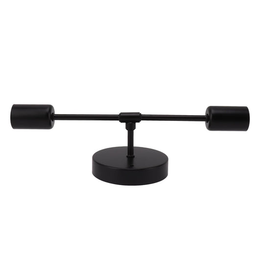 E27 E26 Double Wall Light Base Iron 85‑265V Black Modern Light Holder Base for Living Room Bathroom Dressing Room