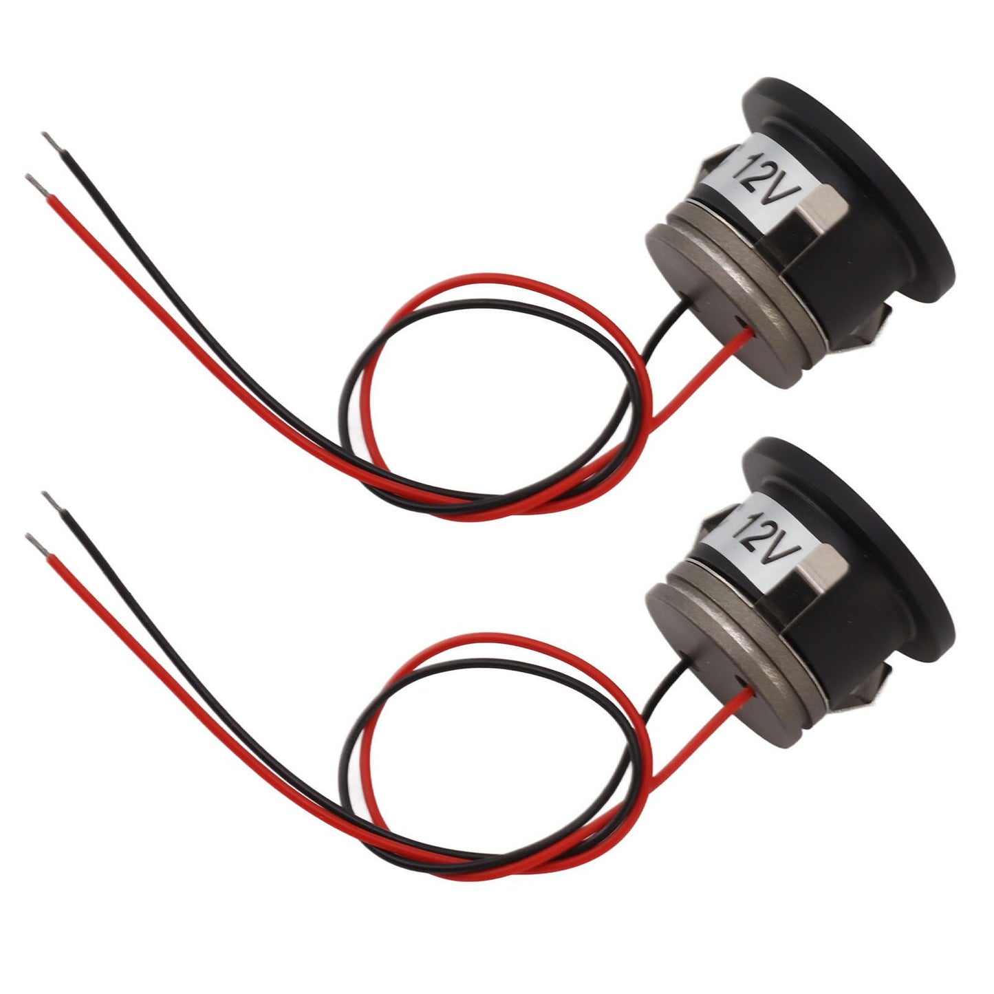 2PCS Recessed Mini LED Spotlight 15 Degrees 1 Watt 80LM Small LED Spotlight for Jewelry Showcase 12VDC
