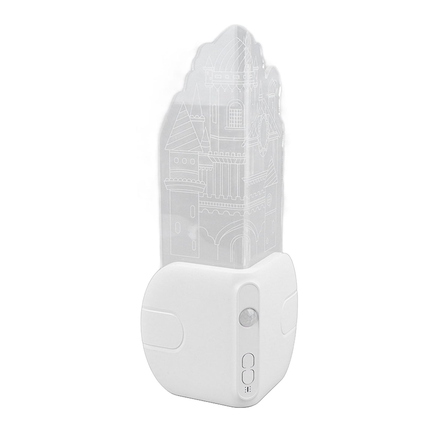 Motion Sensor Castle Night Light USB Charging Castle Wall Corner Nightlight for Hallway Staircase Bedroom
