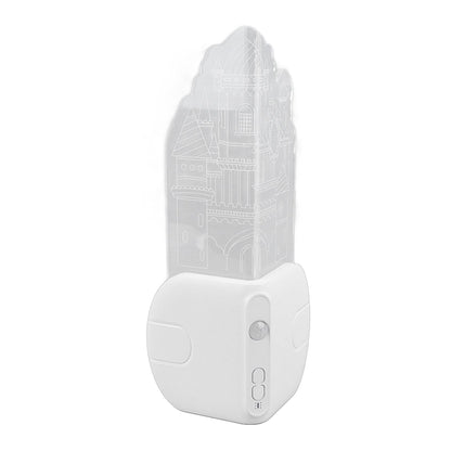 Motion Sensor Castle Night Light USB Charging Castle Wall Corner Nightlight for Hallway Staircase Bedroom
