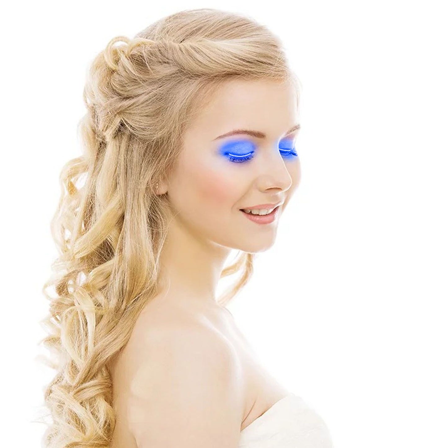 LED False Eyelashes Light Lightweight Stylish Reliable Luminous False Eyelashes Light for Party Bars Nightclubs Halloween Blue