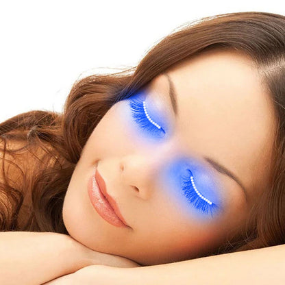 LED False Eyelashes Light Lightweight Stylish Reliable Luminous False Eyelashes Light for Party Bars Nightclubs Halloween Blue