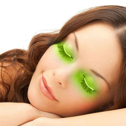 LED False Eyelashes Light Lightweight Stylish Reliable Luminous False Eyelashes Light for Party Bars Nightclubs Halloween Green