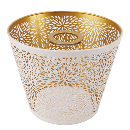 Lamp Shade E27 E26 White Carved Flower Pattern Iron Modern Design Easy Installation Bulb Shade for Home Living Room