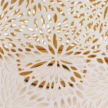 Lamp Shade E27 E26 White Carved Flower Pattern Iron Modern Design Easy Installation Bulb Shade for Home Living Room