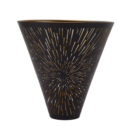 Table Lamp Shade Laser Engraved Metal Fireworks Shape Projection Lampshade for Bedroom