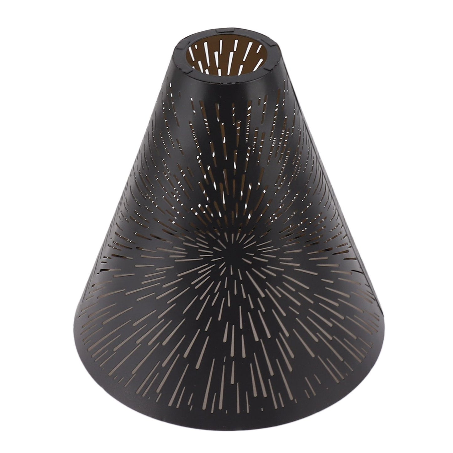 Table Lamp Shade Laser Engraved Metal Fireworks Shape Projection Lampshade for Bedroom
