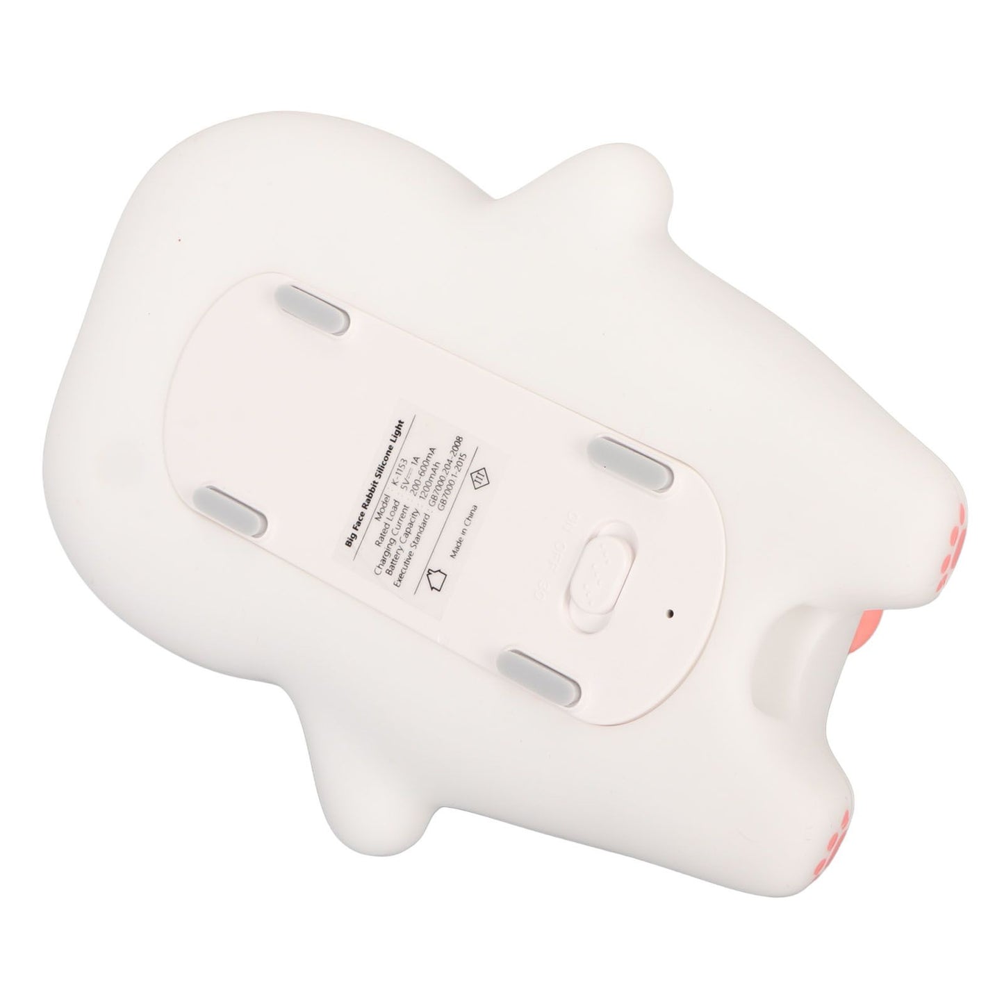 Kawaii Bunny Night Light Soft Silicone Night Light Portable USB Rechargeable Bedside Lamp for Baby Toddler Kids