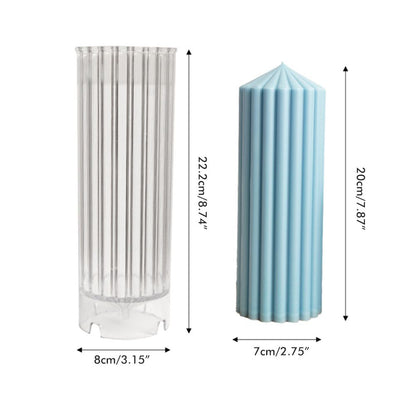 Coarse Rack Tip Scented Candle Mold Geometric Shape Plastic Candle Making Molds for Making Paraffin Wax and Carnauba Wax