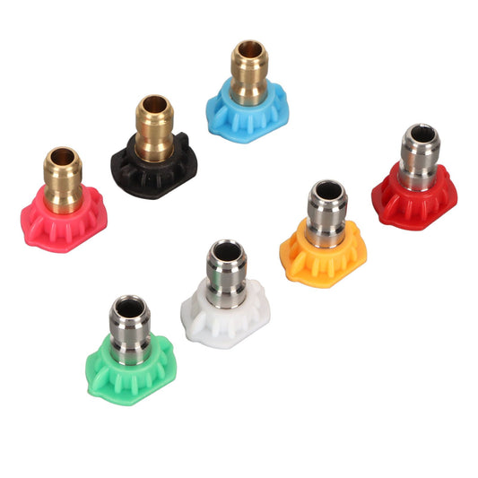 High Pressure Water Gun Nozzle 1/4 Inch 7 Colors Fan Shaped Multifunctional Pressure Washer Spray Nozzle