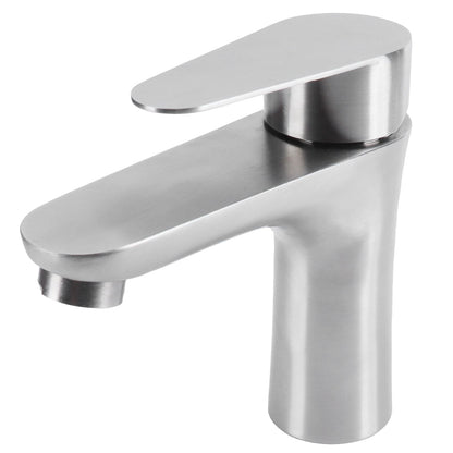 Stainless Steel Hot Cold Faucet Mixer Water Tap Sink Faucet with Single Handle for Bathroom Use