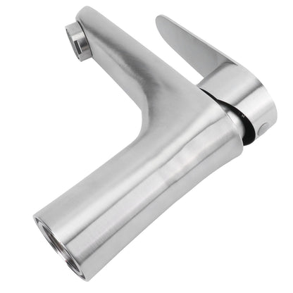 Stainless Steel Hot Cold Faucet Mixer Water Tap Sink Faucet with Single Handle for Bathroom Use