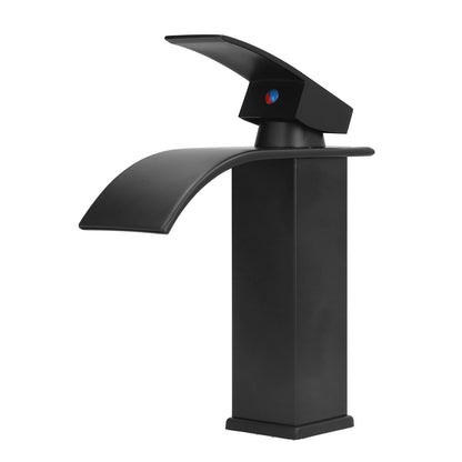 G1/2 Mixer Water Tap Basin Sink Faucet with Long Handle for Bathroom Hotel Homestay Black