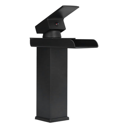 G1/2 Cold Hot Mixer Water Tap Black Faucet with Long Handle for Bathroom Hotel Homestay