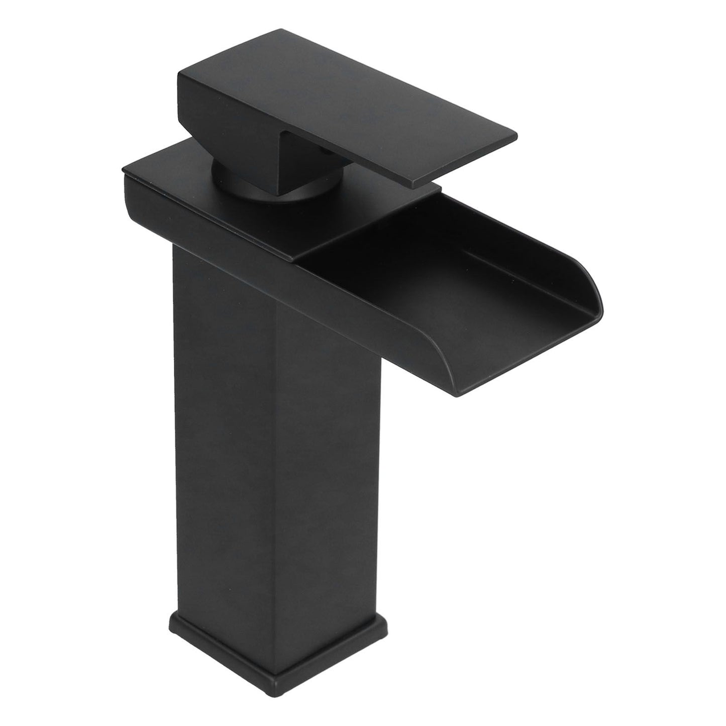 G1/2 Cold Hot Mixer Water Tap Black Faucet with Long Handle for Bathroom Hotel Homestay