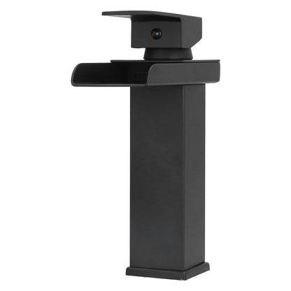 G1/2 Cold Hot Mixer Water Tap Black Faucet with Long Handle for Bathroom Hotel Homestay