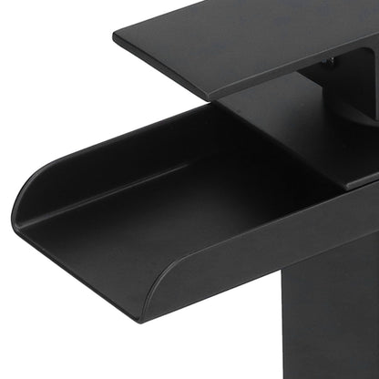 G1/2 Cold Hot Mixer Water Tap Black Faucet with Long Handle for Bathroom Hotel Homestay