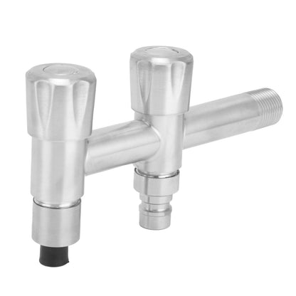 G1/2 Stainless Steel Faucet 1 Inlet 2 Outlet Washing Machine Water Tap for Home Bathroom Balcony