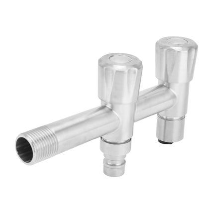 G1/2 Stainless Steel Faucet 1 Inlet 2 Outlet Washing Machine Water Tap for Home Bathroom Balcony