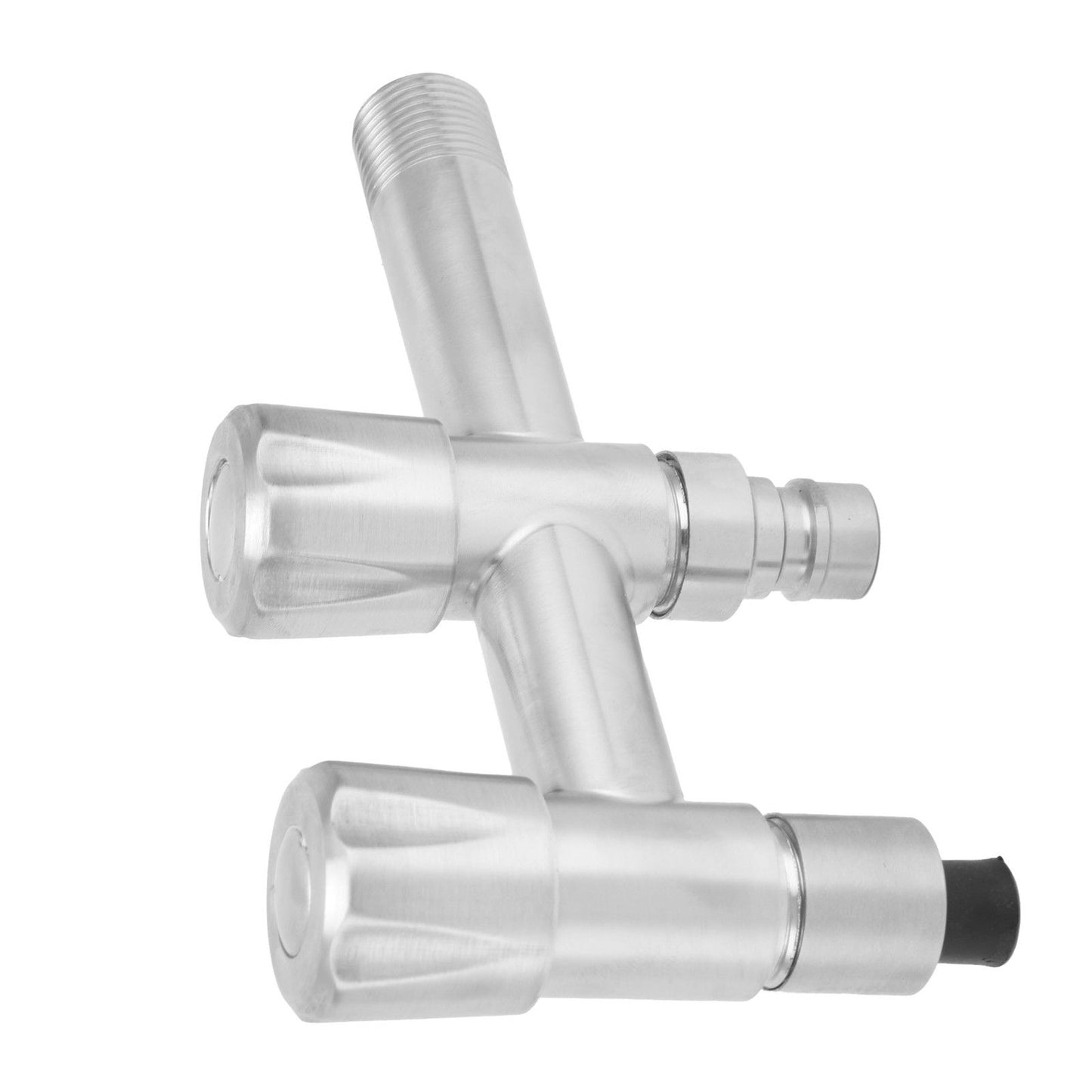 G1/2 Stainless Steel Faucet 1 Inlet 2 Outlet Washing Machine Water Tap for Home Bathroom Balcony