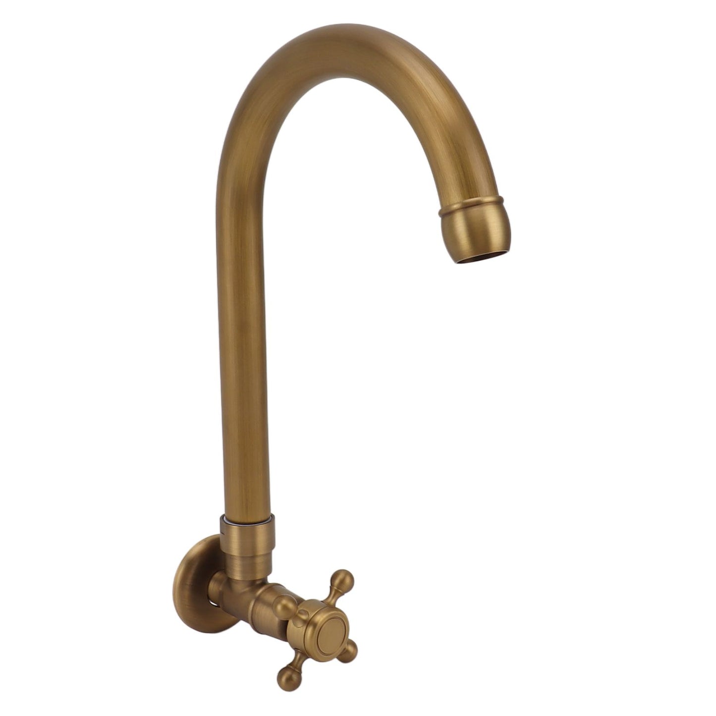 Garden Outdoor Faucet Antique In Wall Frost Crack Prevention 360 Degree Rotation Single Cold Water Faucet Tap Round Mouth