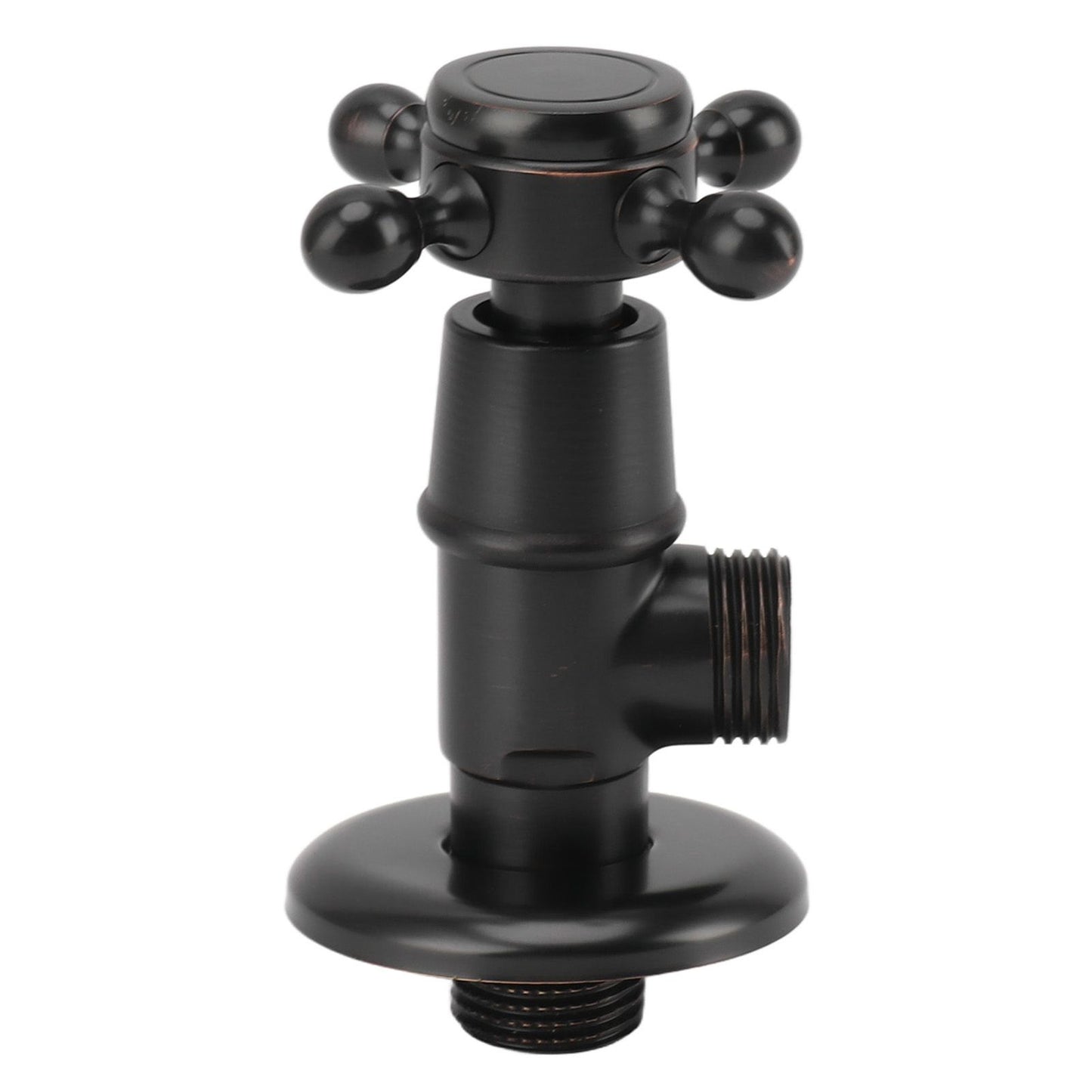Solid Brass Angle Stop Valve Retro Thickened Cold Hot Triangle Valve Explosion Proof Water Shut Off Valve Black