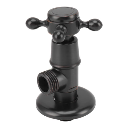 Solid Brass Angle Stop Valve Retro Thickened Cold Hot Triangle Valve Explosion Proof Water Shut Off Valve Black