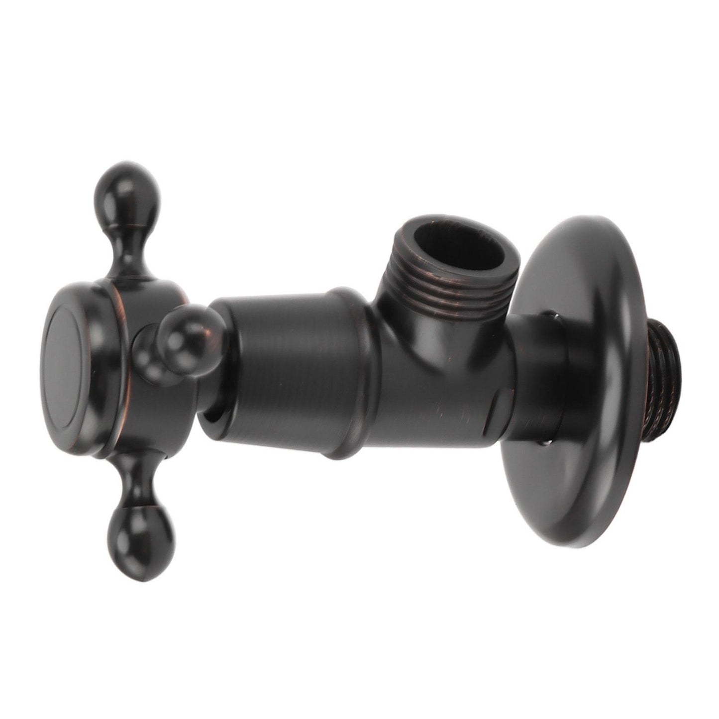 Solid Brass Angle Stop Valve Retro Thickened Cold Hot Triangle Valve Explosion Proof Water Shut Off Valve Black