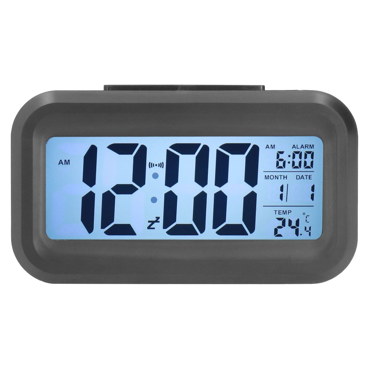 Digital Alarm Clock LED Large Display Electronic Night Light Snooze Function Alarm Clock for Bedroom Home OfficeBlack