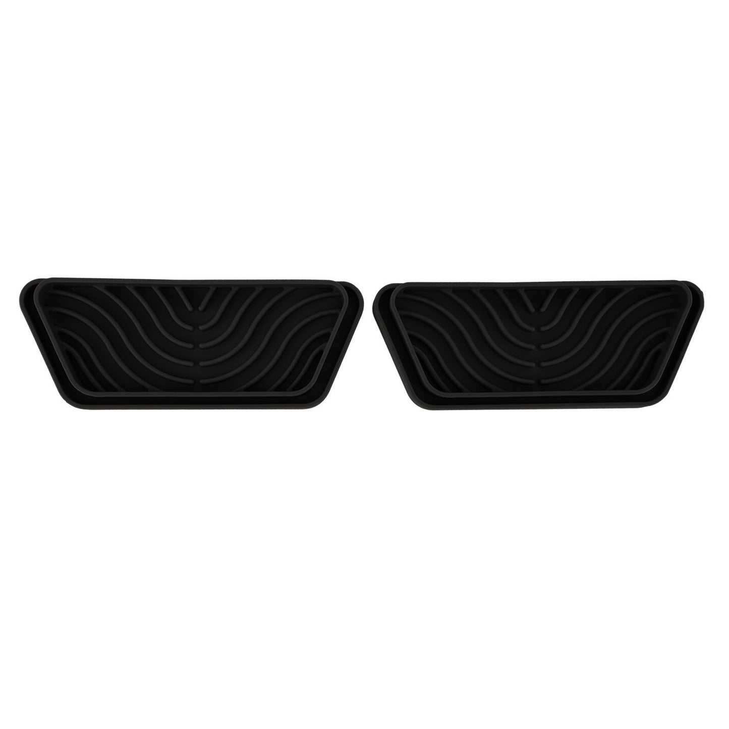 2Pcs Refrigerator Water Drip Tray Catcher Trapezoidal Silicone Refrigerator Drip Tray Catcher for GE for Samsung Black