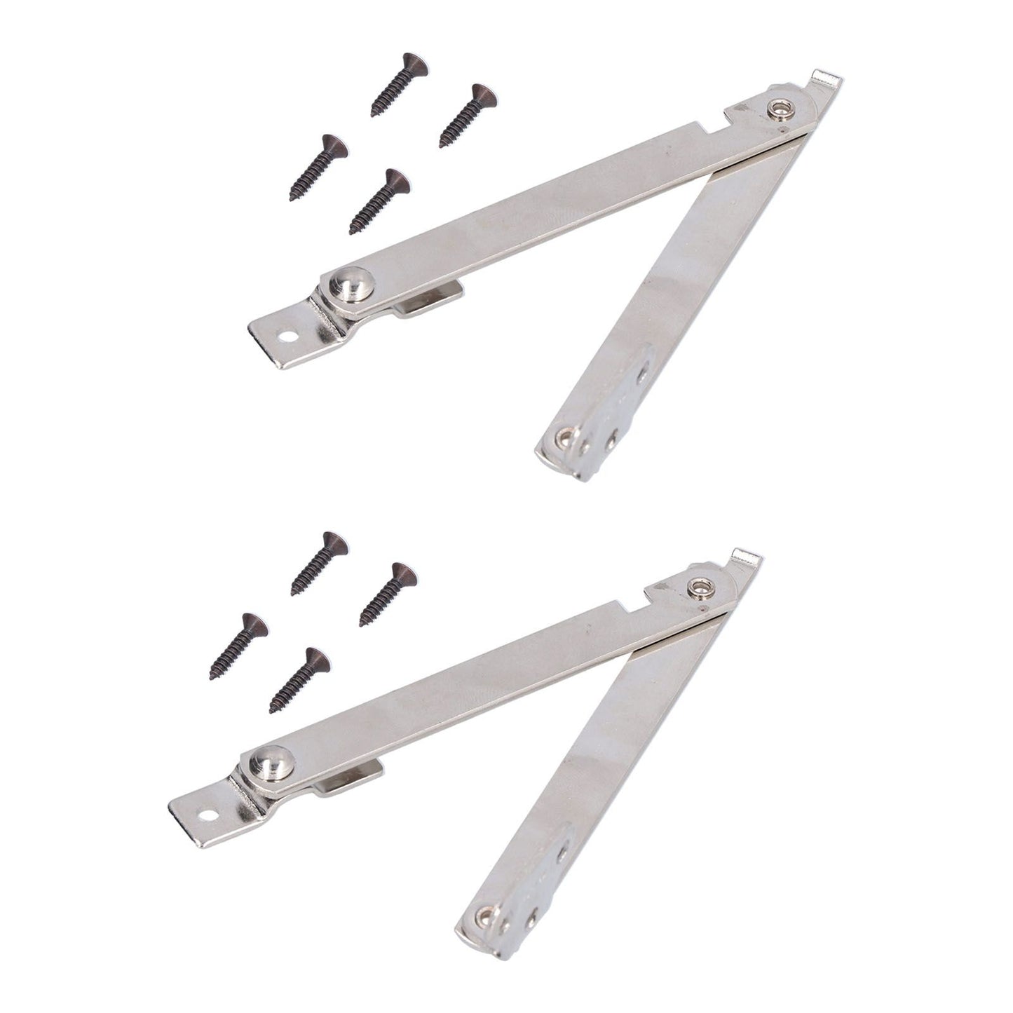 2 Set Folding Support Hinges Lid Lift Up Stay Hinge for Wooden Boxes Cabinet Cupboard Furniture Hardware