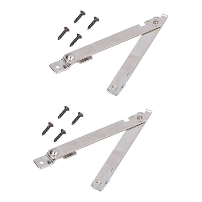 2 Set Folding Support Hinges Lid Lift Up Stay Hinge for Wooden Boxes Cabinet Cupboard Furniture Hardware