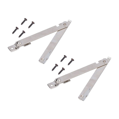 2 Set Folding Support Hinges Lid Lift Up Stay Hinge for Wooden Boxes Cabinet Cupboard Furniture Hardware
