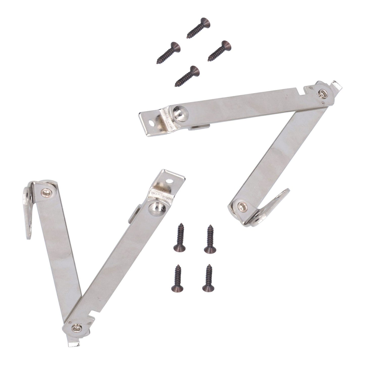 2 Set Folding Support Hinges Lid Lift Up Stay Hinge for Wooden Boxes Cabinet Cupboard Furniture Hardware