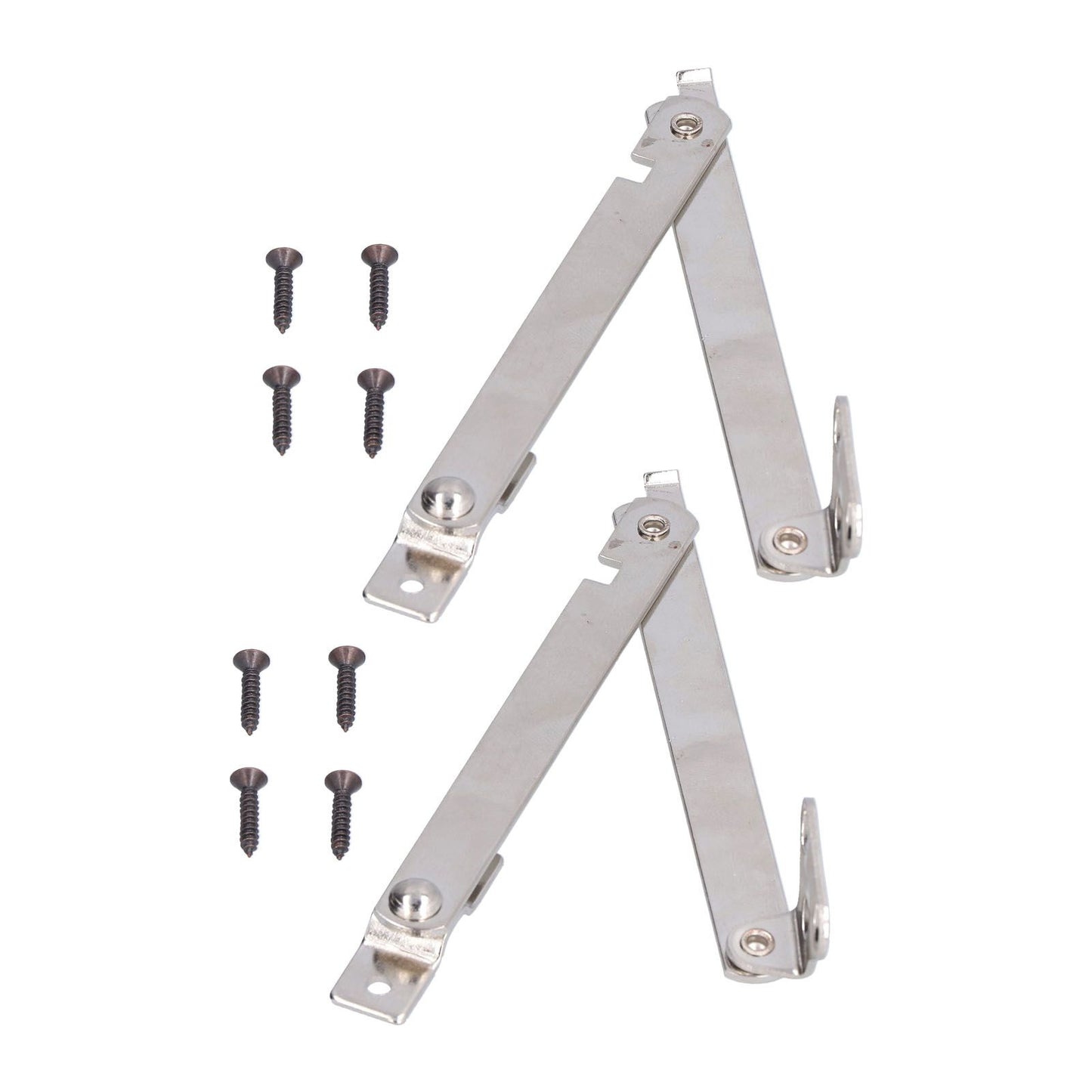 2 Set Folding Support Hinges Lid Lift Up Stay Hinge for Wooden Boxes Cabinet Cupboard Furniture Hardware