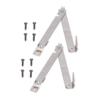 2 Set Folding Support Hinges Lid Lift Up Stay Hinge for Wooden Boxes Cabinet Cupboard Furniture Hardware