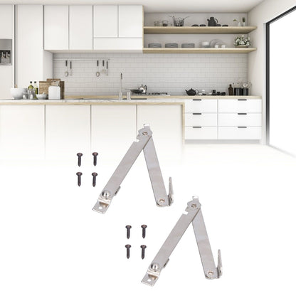 2 Set Folding Support Hinges Lid Lift Up Stay Hinge for Wooden Boxes Cabinet Cupboard Furniture Hardware