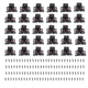 30 Set Stainless Steel Double Roller Catch Cabinet Latches Self Elastic Magnetic Damping Buffer