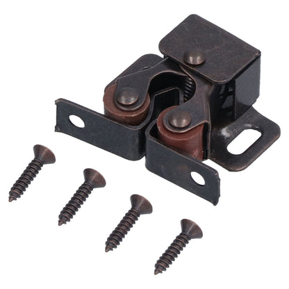 30 Set Stainless Steel Double Roller Catch Cabinet Latches Self Elastic Magnetic Damping Buffer