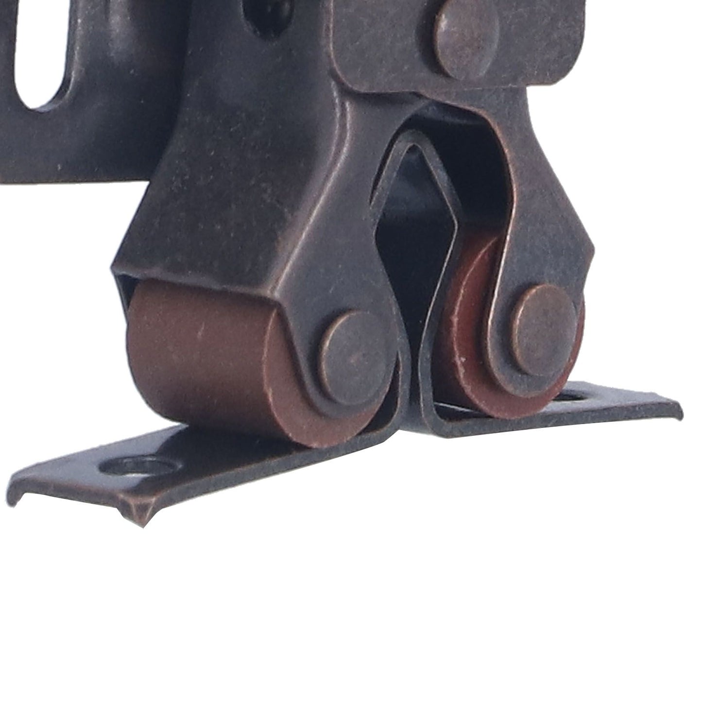 30 Set Stainless Steel Double Roller Catch Cabinet Latches Self Elastic Magnetic Damping Buffer